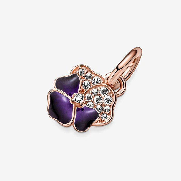 Charm Pendente Viola del Pensiero Luminosa