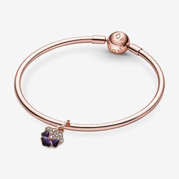 Charm Pendente Viola del Pensiero Luminosa