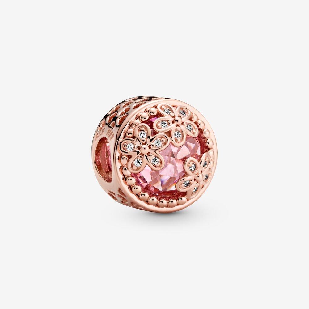 Charm Margherita rosa scintillante - gioielleriaperdichizzi.it