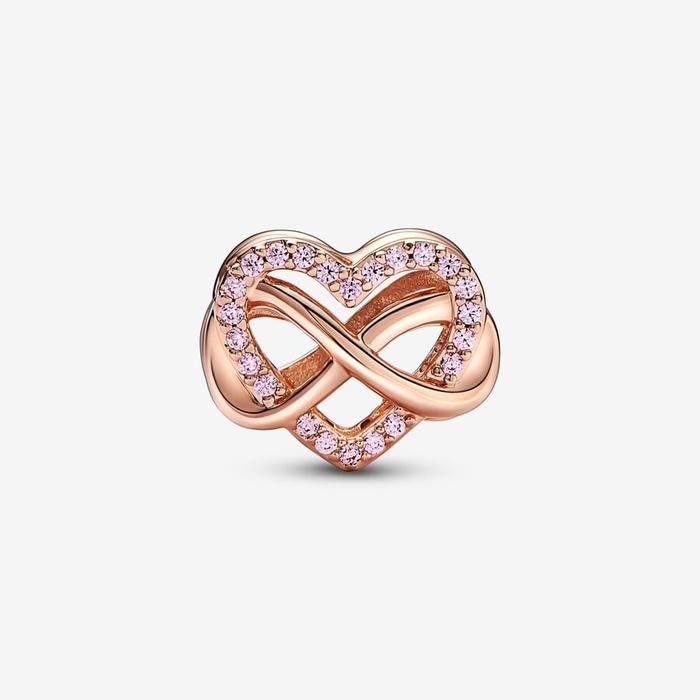 Charm Cuore Rosa e Infinito