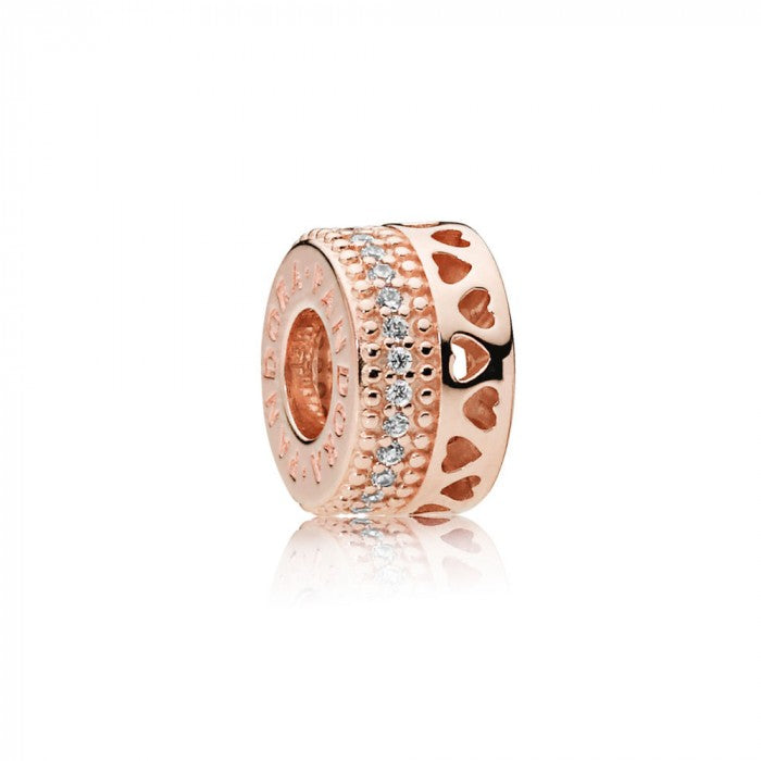 Charm cuori pandora rosè