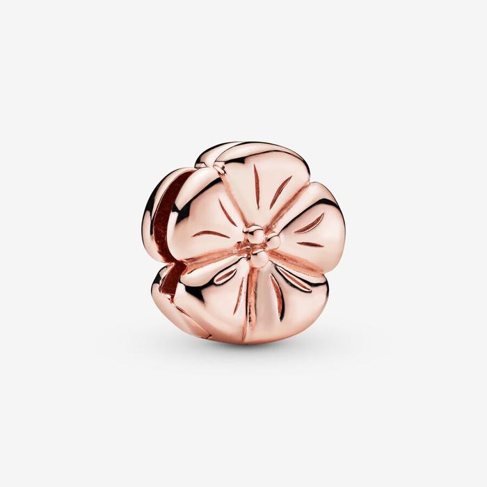 Pandora Reflexions flower clip charm in PANDORA Rose