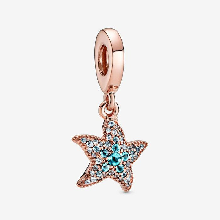 Pendentif étoile de mer bleue