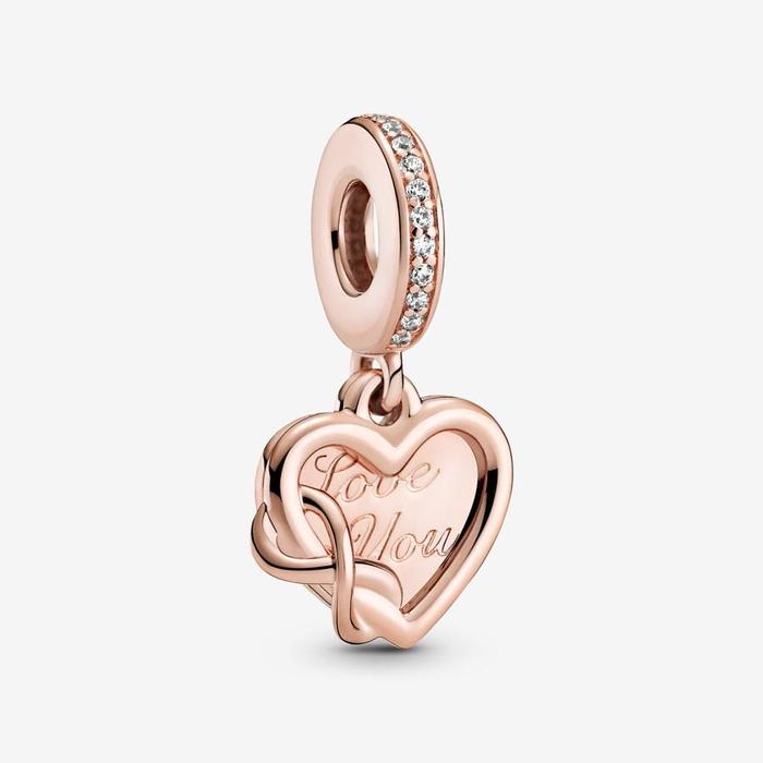 Infinity Heart Pendant Charm