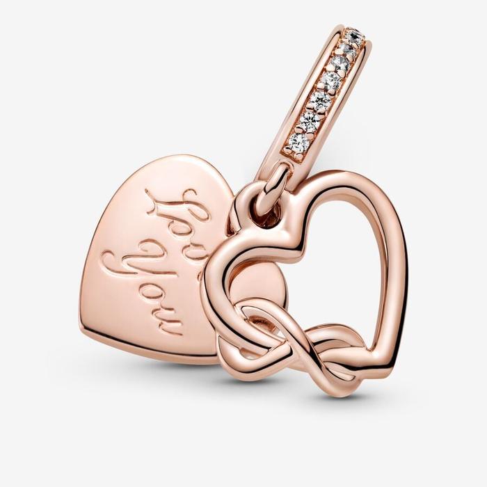 Infinity Heart Pendant Charm