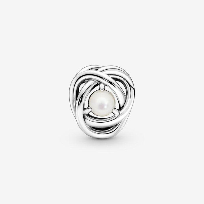 Charm Cerchio Eterno Bianco Madreperla Giugno
