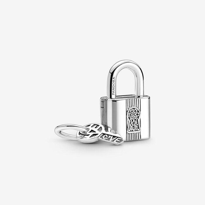 Charm Pendente Lucchetto e Chiave dell'Amore