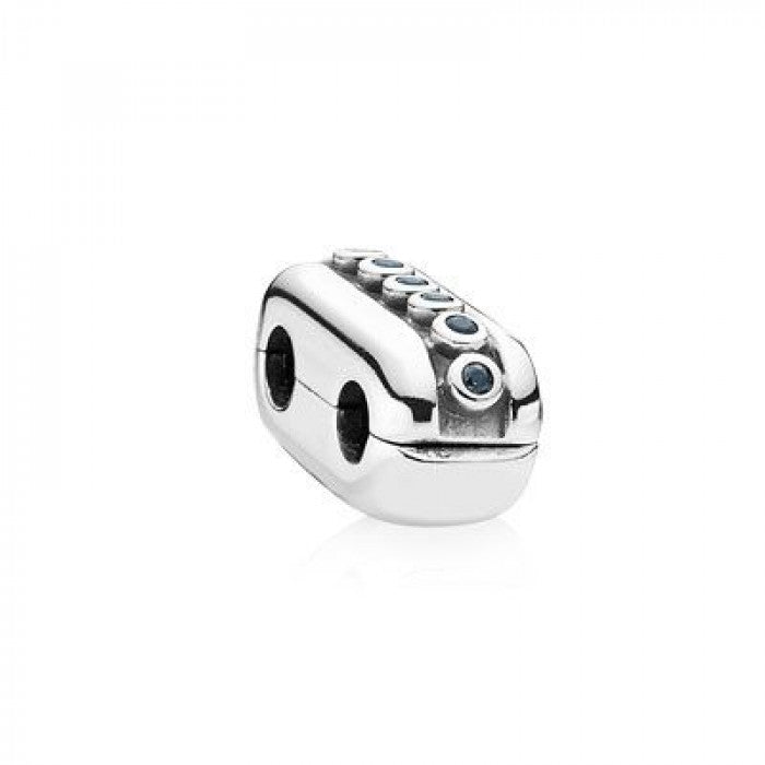 Clip astratto doppio zirconi grigi