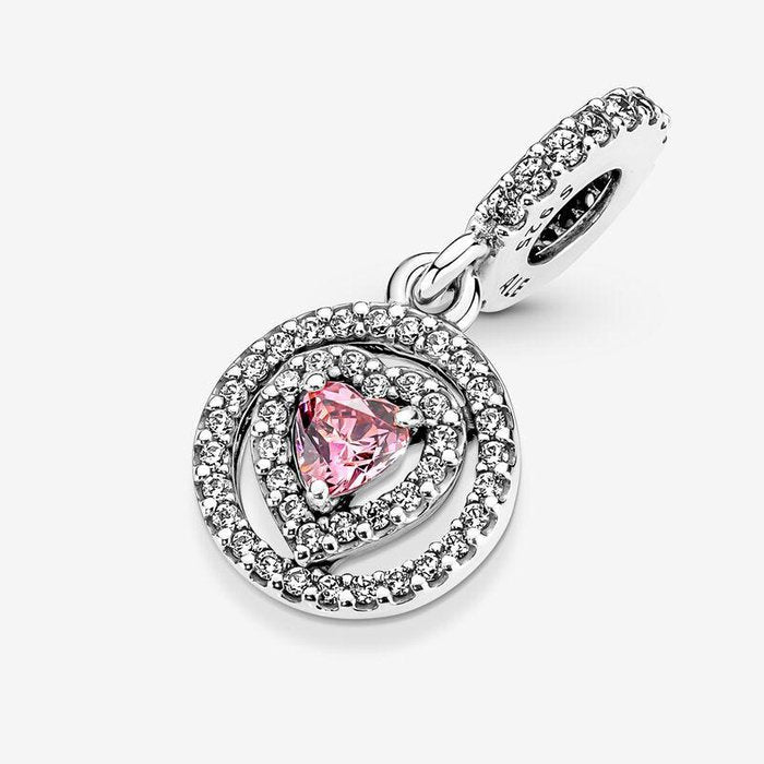 Charm Pendente Cuore Rosa