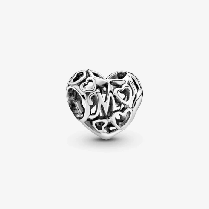 Charm openwork a cuore Mamma