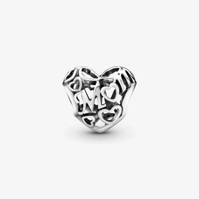 Charm openwork a cuore Mamma