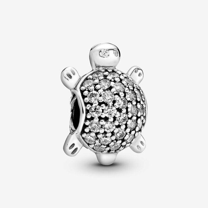 Charm tartaruga marina con pavé