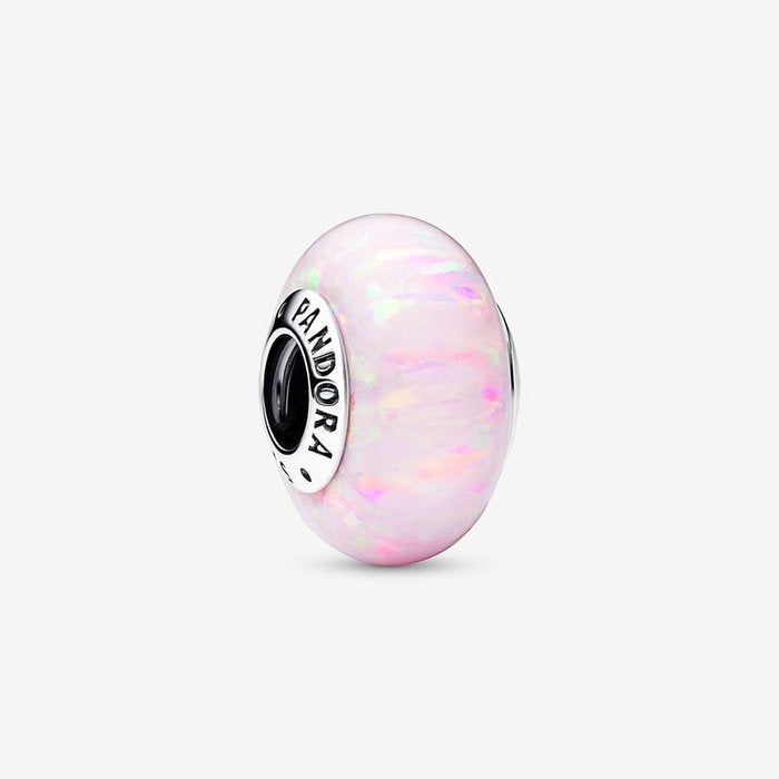 Pink Glitter Opal Charm