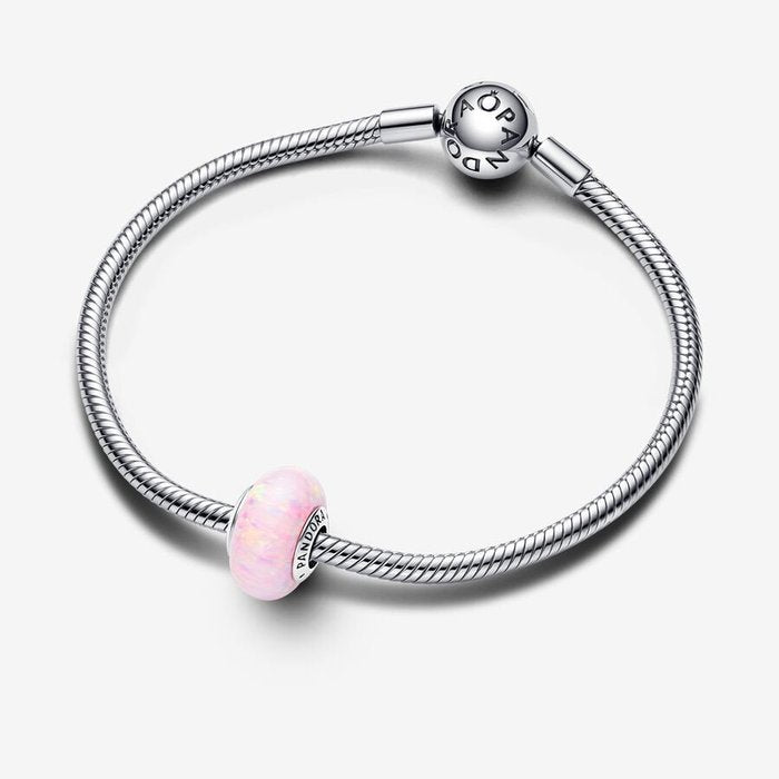 Pink Glitter Opal Charm