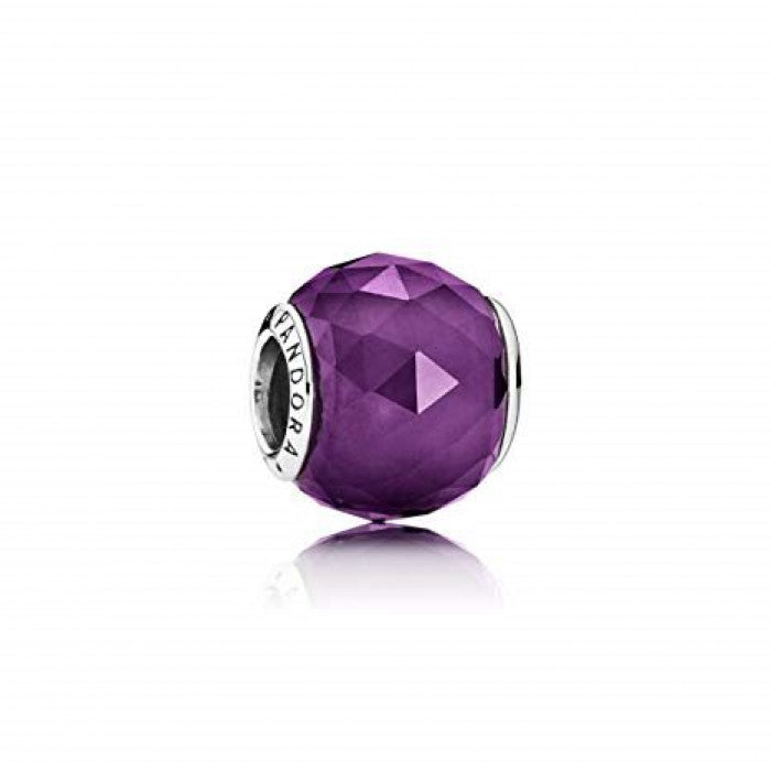 Charm sfera sfaccettata viola