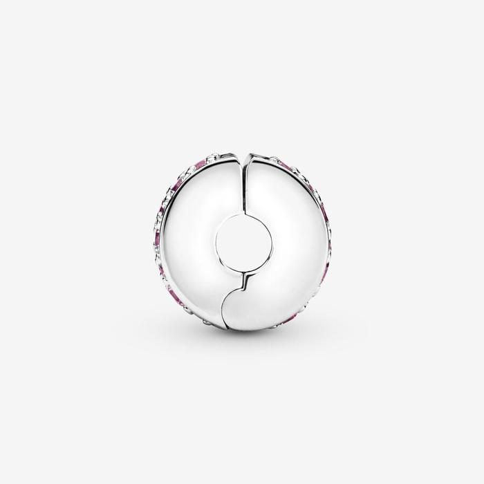 Charm Clip con Pavè Rosa