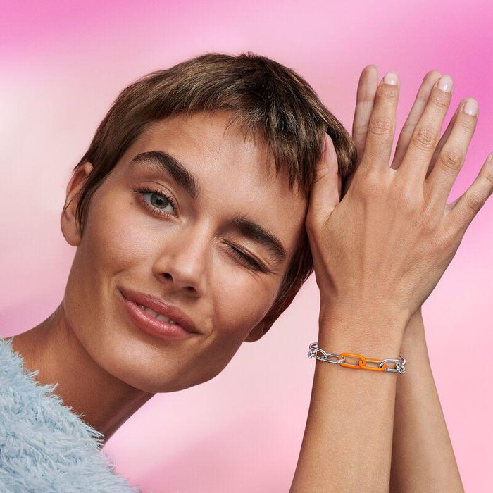 Charm Doppio Link Arancione Pandora ME