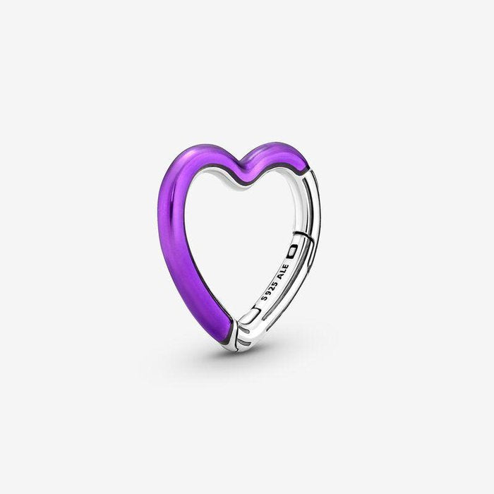 Charm connecteur cœur violet Pandora ME