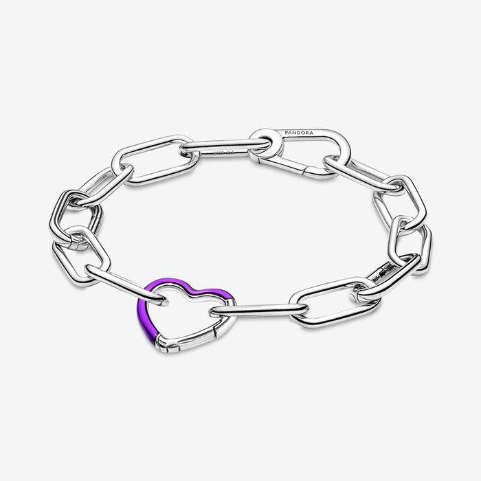 Charm Connector a Cuore Viola Pandora ME