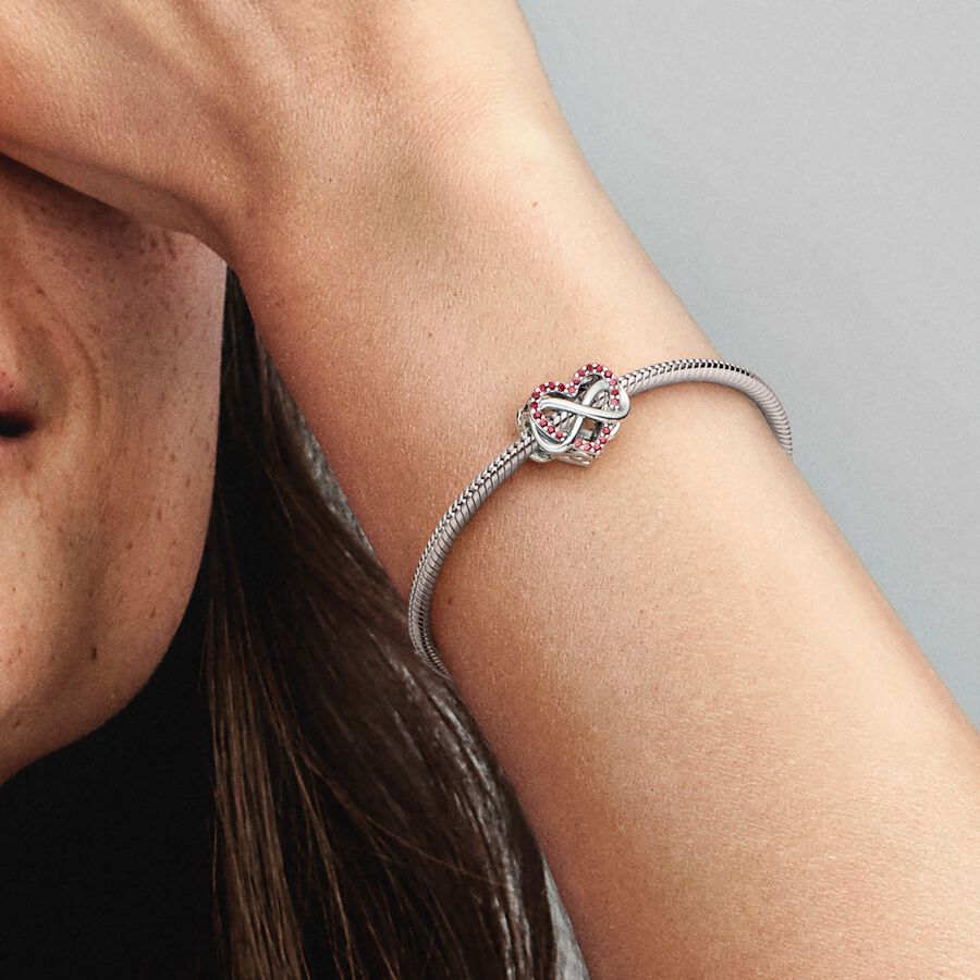 Charm Cuore Rosso e Infinito