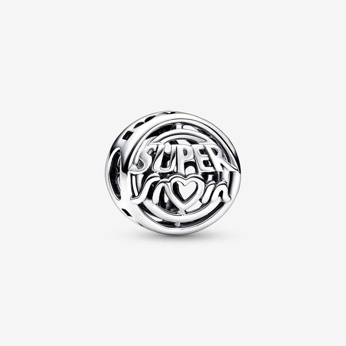 Openwork Charm "Super Mom"