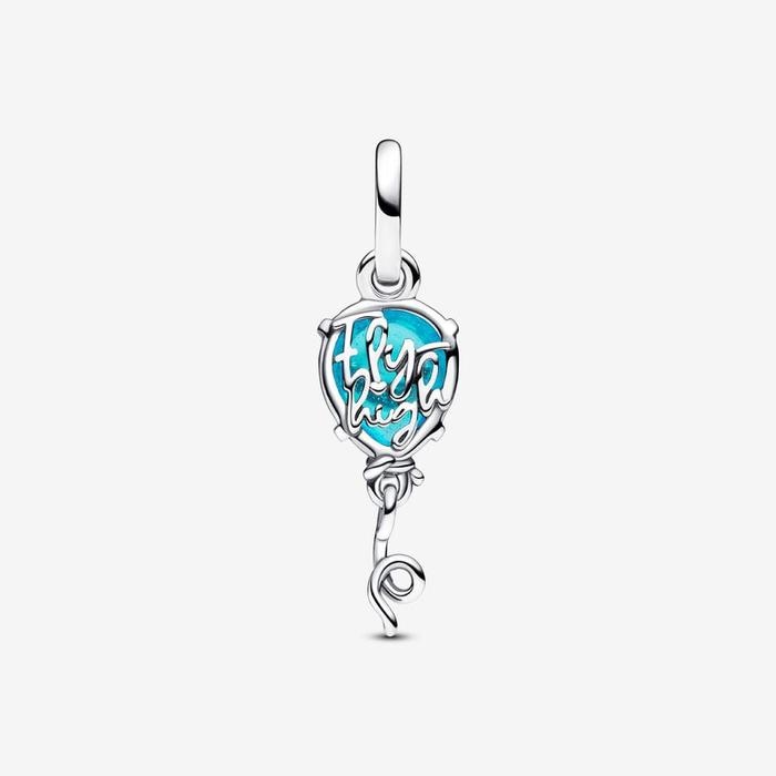 Murano Glass Blue Balloon Pendant Charm