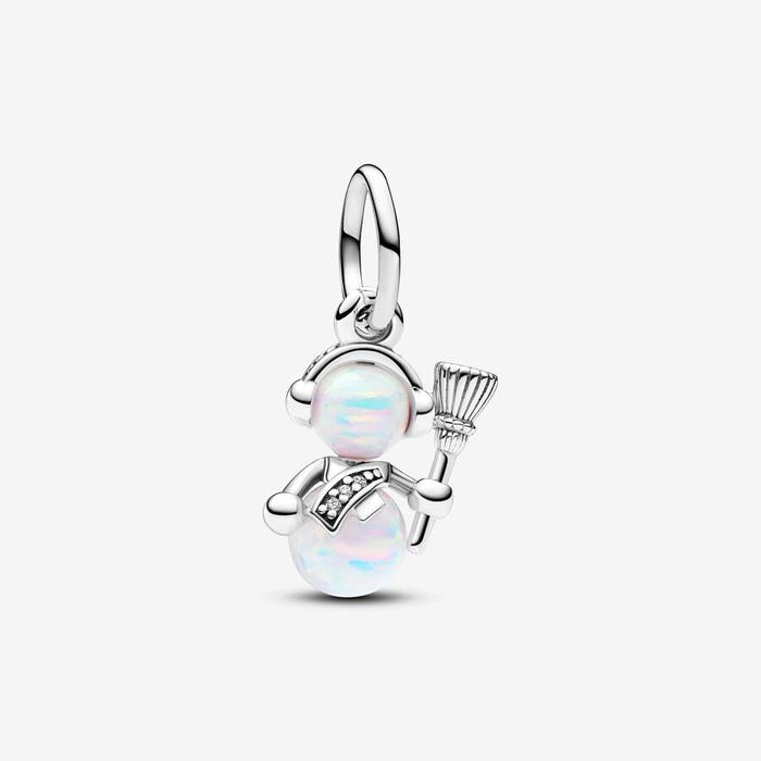 Snowman Opal Pendant Charm