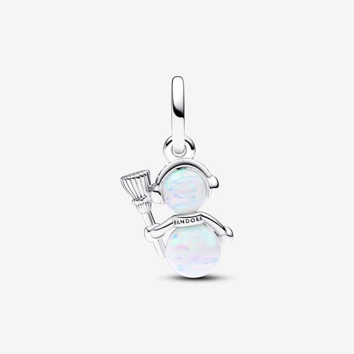 Snowman Opal Pendant Charm