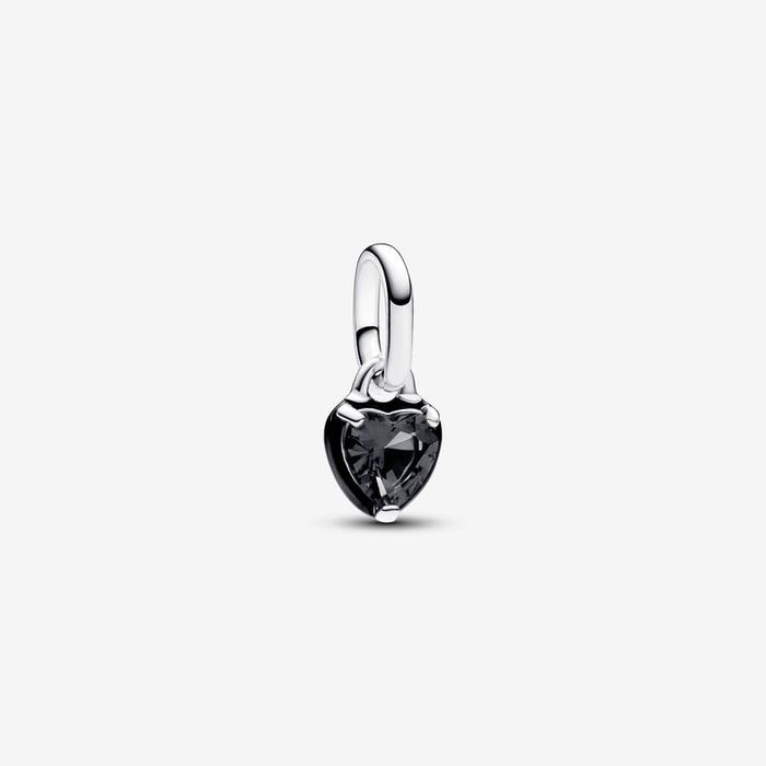 Black Chakra Heart Mini Pendant Charm Pandora ME