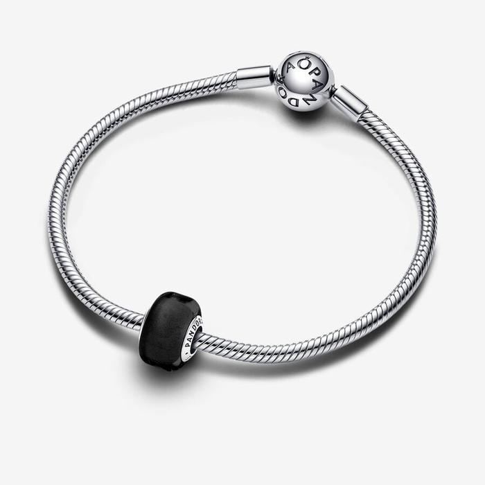Charm Mini Murano Glass Black