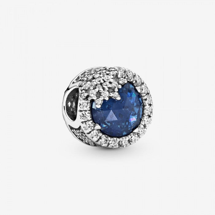 Charm fiocco di neve scintillante blu