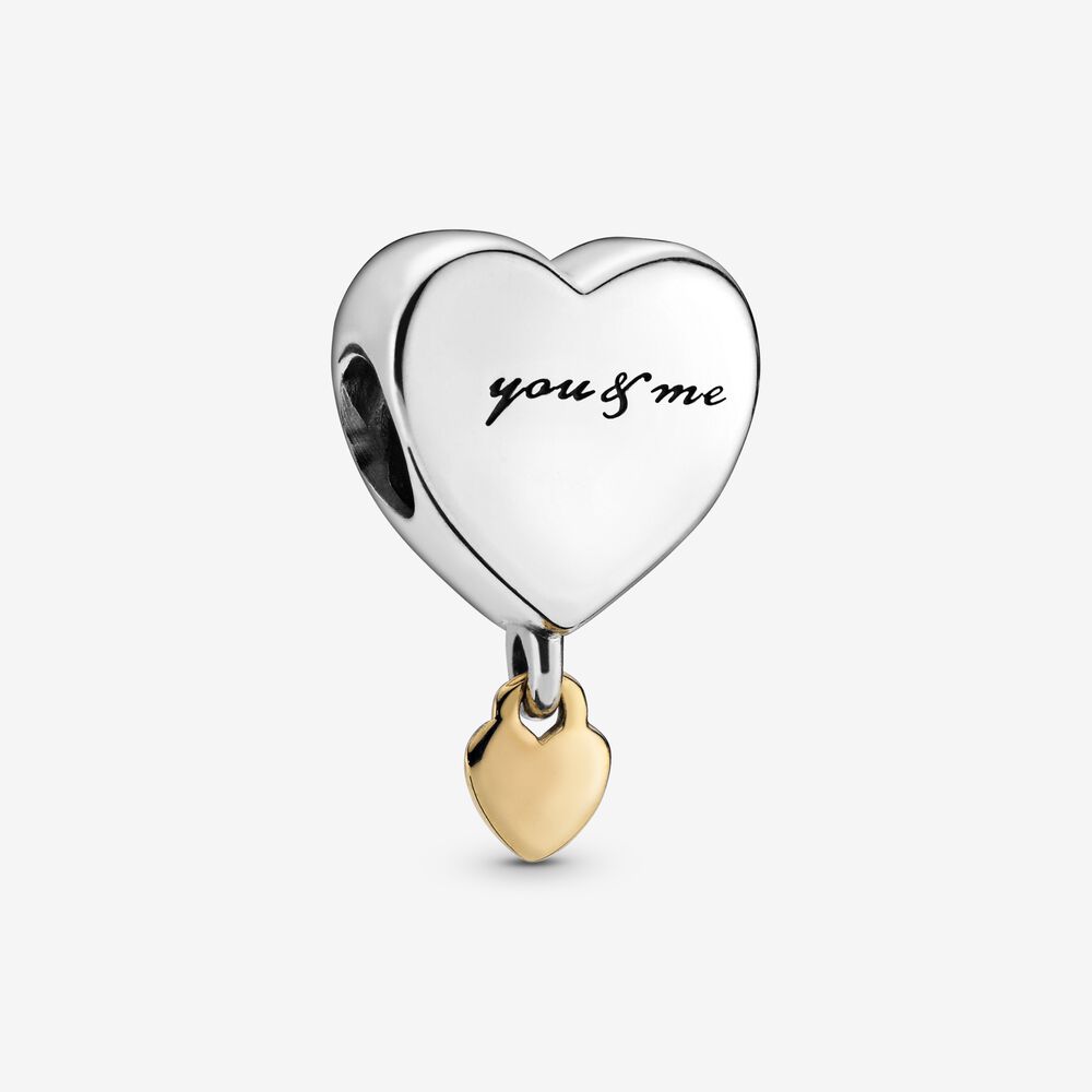 Charm pendente a cuore Tu ed io