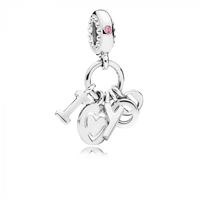 Charm pendente lettere I Love You