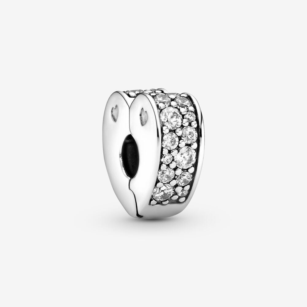 Clip a cuore con pavé