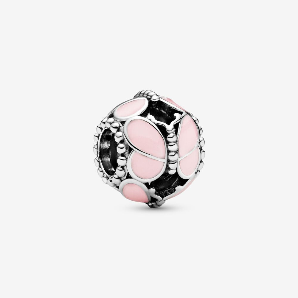 Charm Farfalla rosa