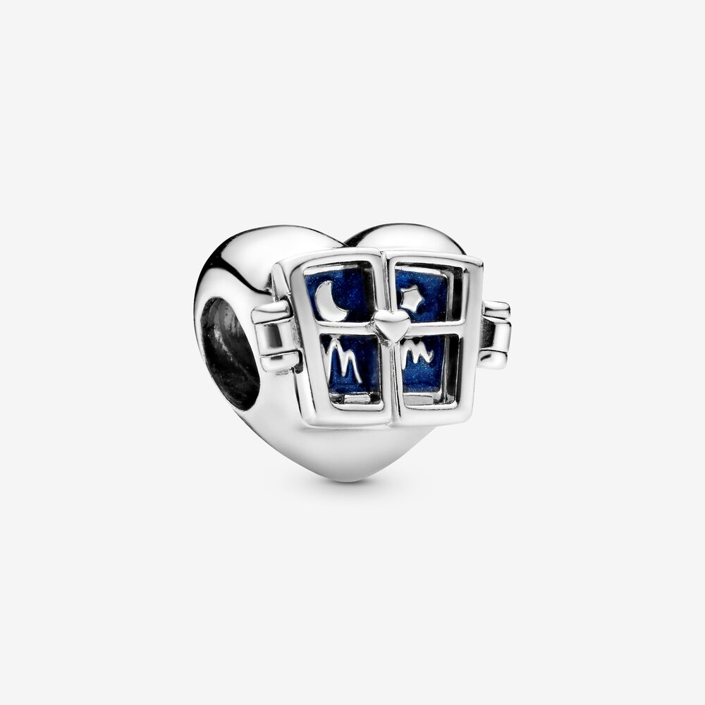 Charm a cuore con finestra Grazie mamma