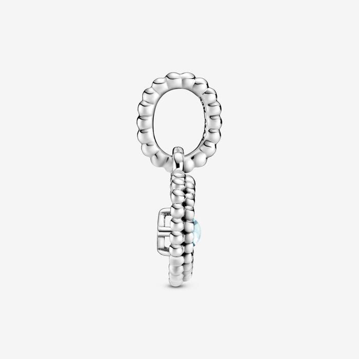 Charm Pendente Cuore Azzurro Marzo