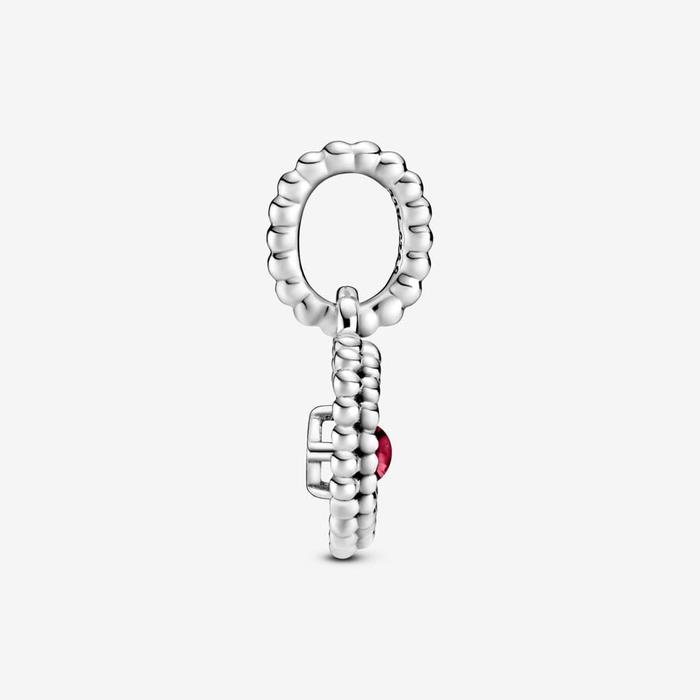 Charm Pendente Cuore Rosso Scuro Gennaio