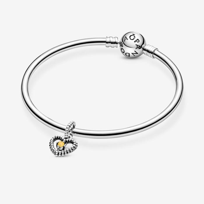 Charm Pendente Cuore Miele Novembre