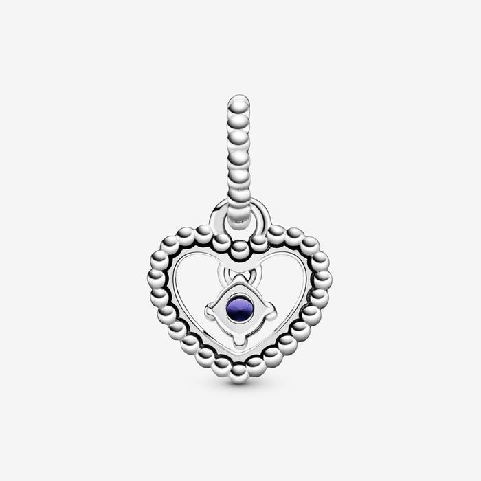 Charm pendente Cuore blu Settembre