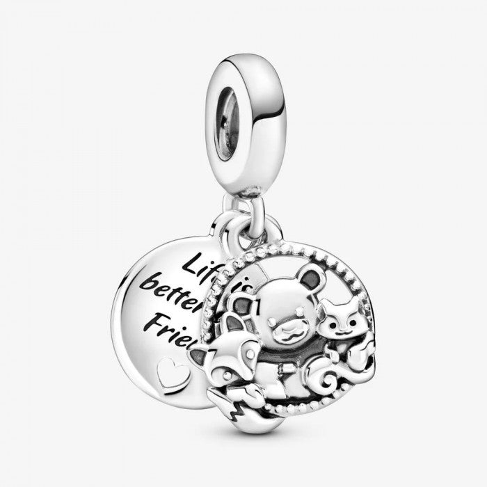 Charm pendente Orso, volpe e scoiattolo