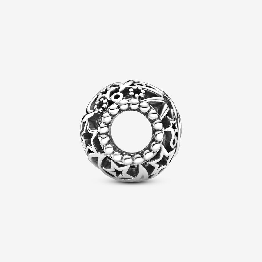 Charm Openwork Sole, Stelle e Luna
