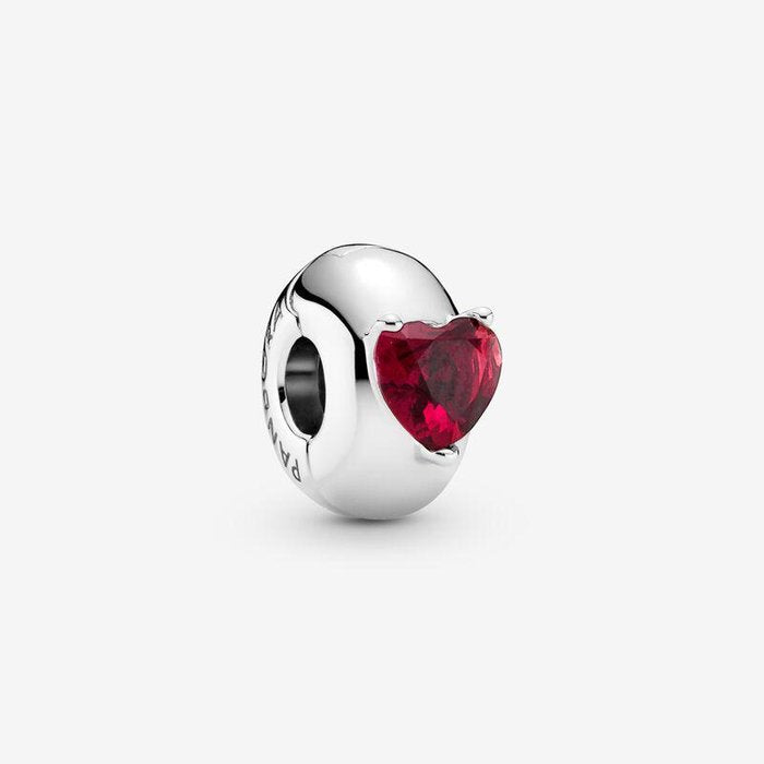 Clip Solitario Cuore rosso