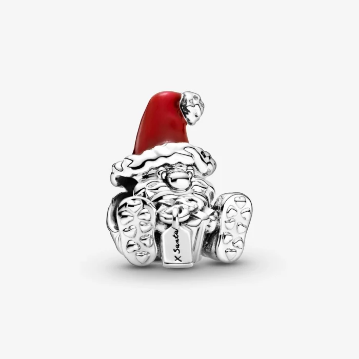 Charm Babbo Natale seduto con regalo