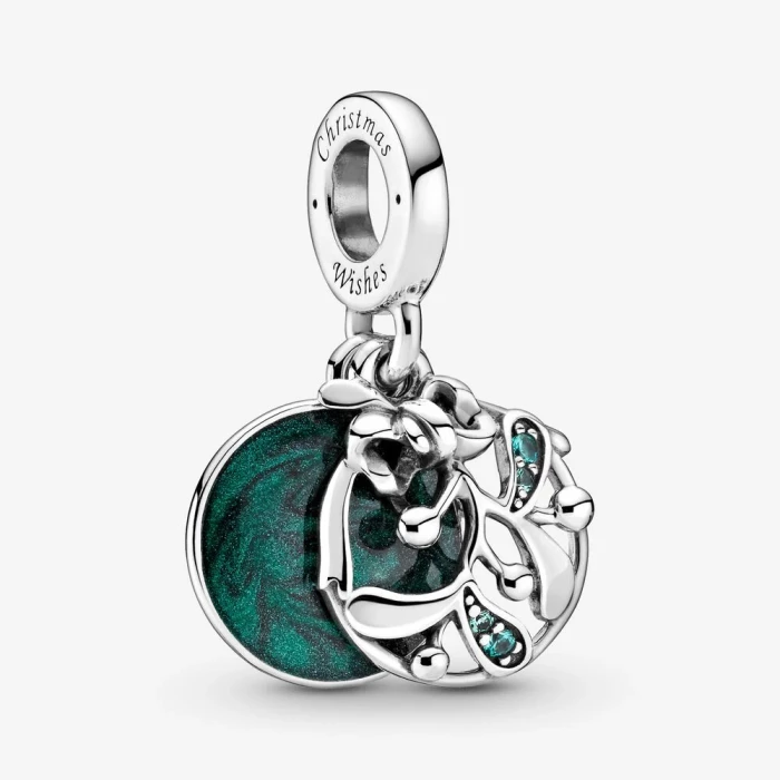 Charm pendente Vischio natalizio