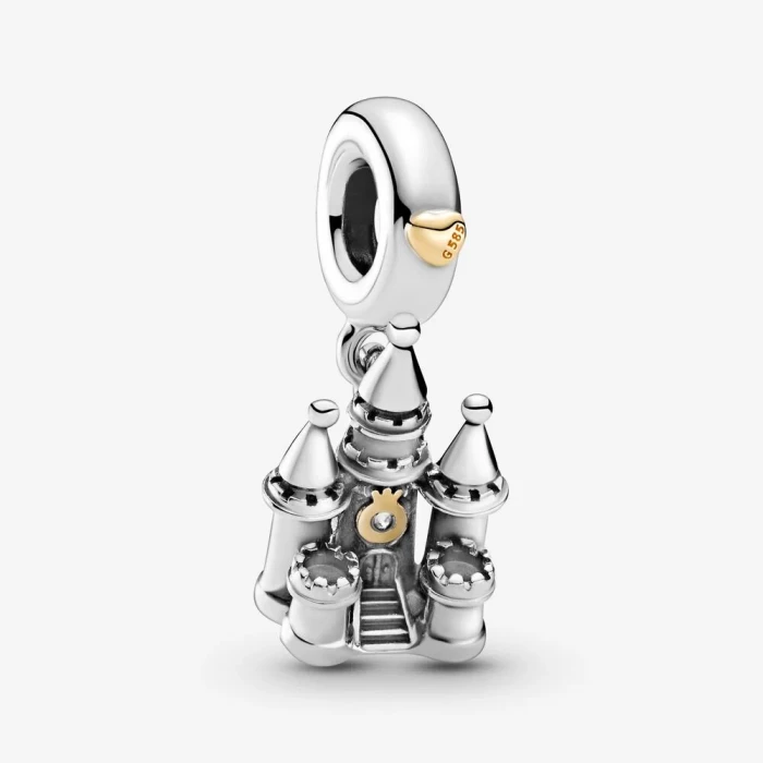 Charm pendente Castello bicolore