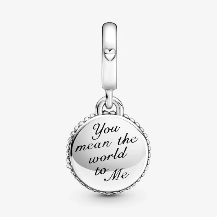 Charm pendente Mum, con globo luccicante