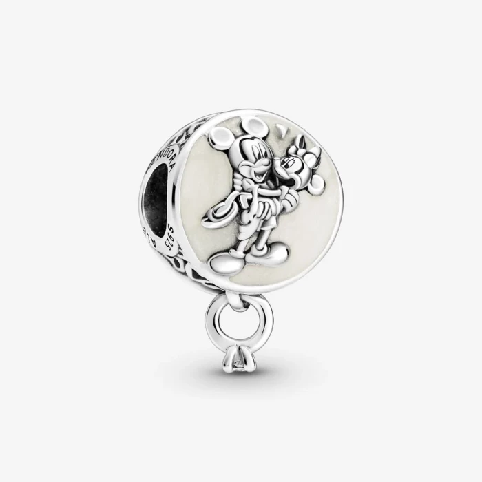 Disney, charm pendente Amore eterno con Mickey Mouse e Minnie