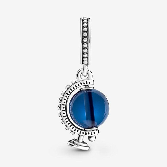 Charm pendente Globo blu