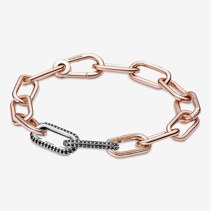 Charm Doppio Link Pietre Luminose Nere Pandora ME